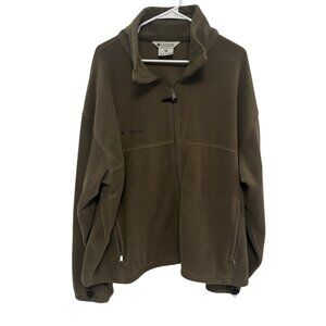 Columbia Men's Olive Green Performance Fleece Jacket.  Size XXL